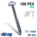 Kreg SML-F150-100 - Pk 100 1-1/2" #7 Fine Washer Head Pocket Screws Pocket Screws